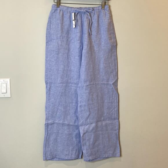 J.Crew New Soleil Pant Linen Elastic Waist Vacation Holiday CI939 French Small - Picture 2 of 15